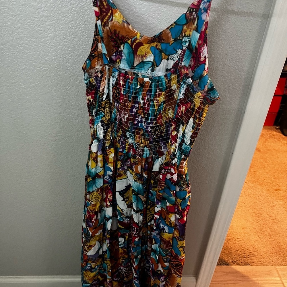 Colorful Butterfly Print Jumpsuit - Picture 2 of 3